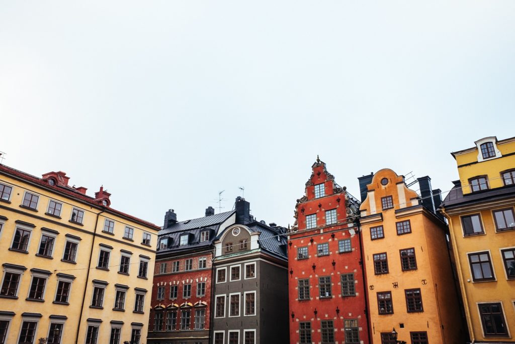 Colourful facades Stockholm