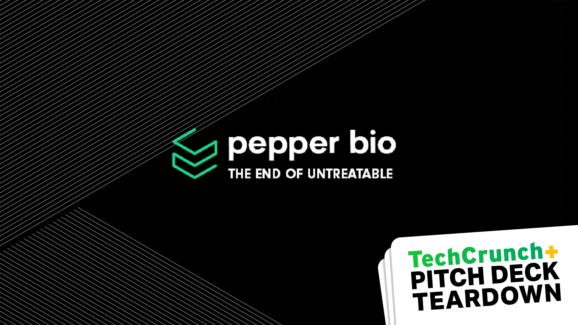 Pepper Bio Pitch slide with pepper bio logo