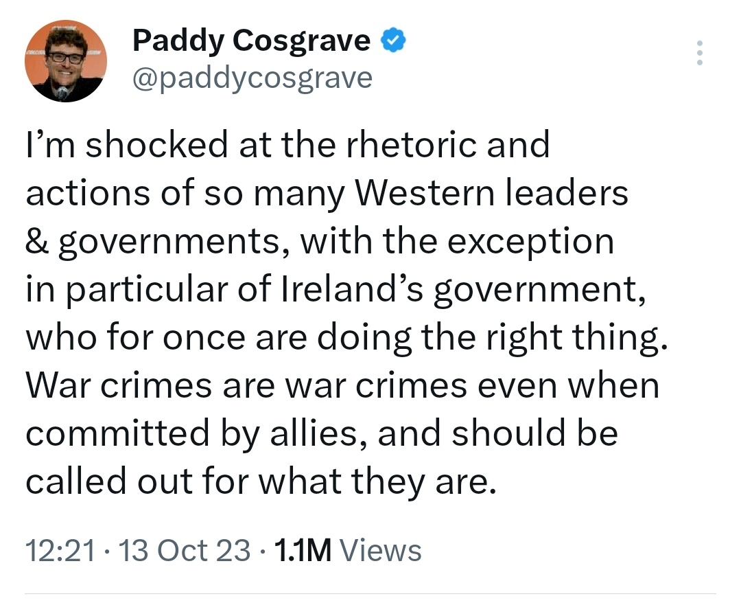 Cosgrave tweet