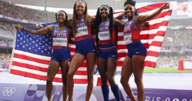 Richardson rallies U.S. 4×100 relay team to gold