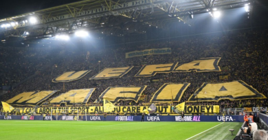 Dortmund fans protest 'UEFA mafia' UCL revamp