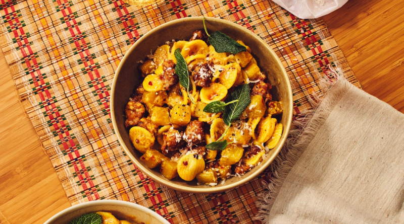 Pasta With Beets, Sausage, and Fried Sage