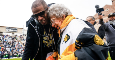 Colorado Buffaloes fans sing 'Happy Birthday' to 100-year-old Peggy Coppom