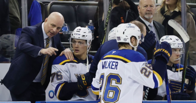 Blues cruise past Rangers in Montgomery's debut