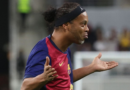 Barça legend Ronaldinho nets throwback free kick