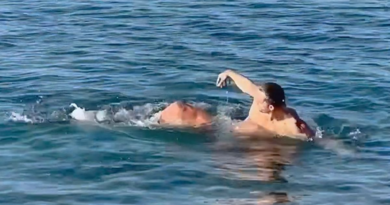 Model goes for swim in the sea – and is startled when creature 'attacks' him – The Mirror