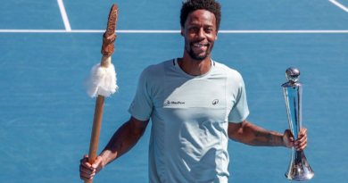 Monfils, 38, oldest to win ATP title, passing Federer