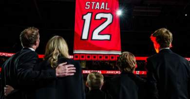 'Forever a Hurricane': Staal sees No. 12 retired