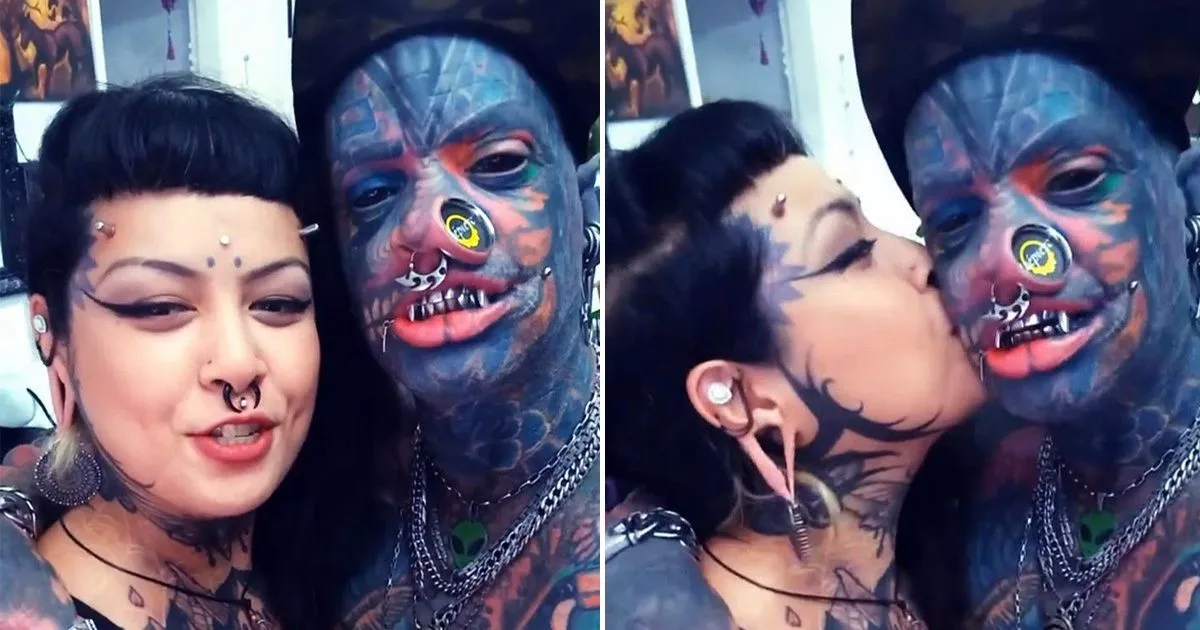 World's 'most modified' couple have forked tongues, chopped off fingers and metal teeth – The Mirror